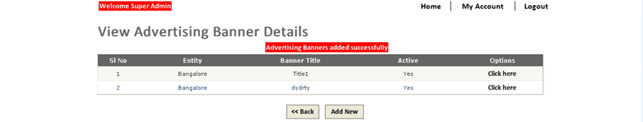 Ad Banner Details